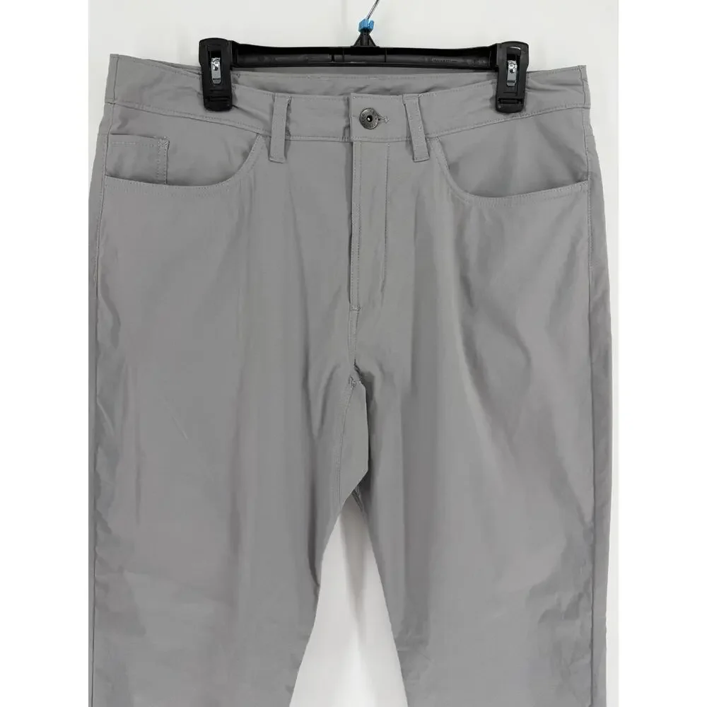 THE NORTH FACE Hiking Pants Light Gray Men’s 34x30 Pockets Snap Casual Outdoors - Picture 2 of 9